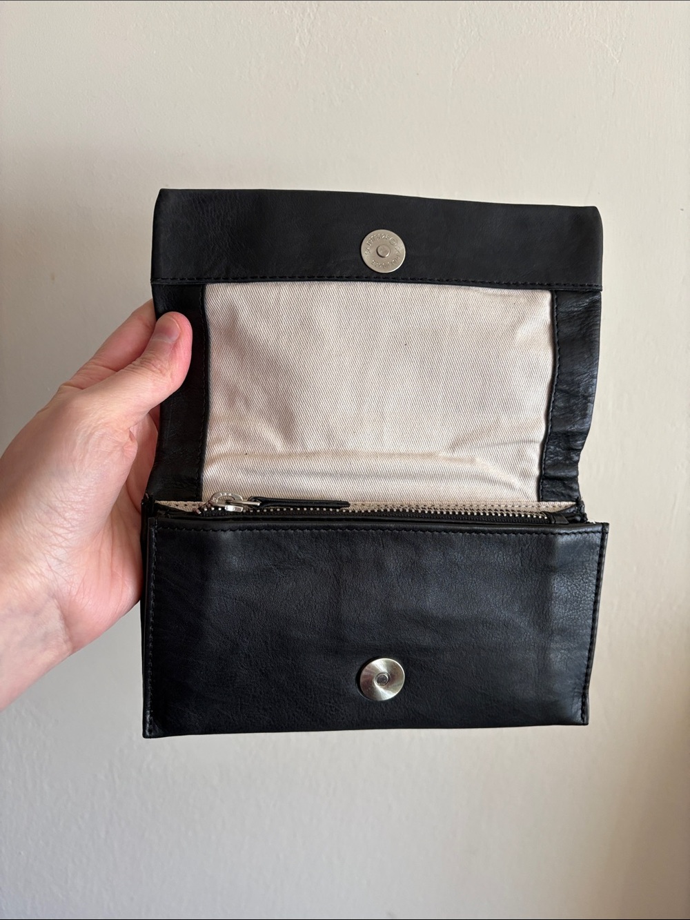 Latico Leather Eloise Black Soft Leather Flap Wallet